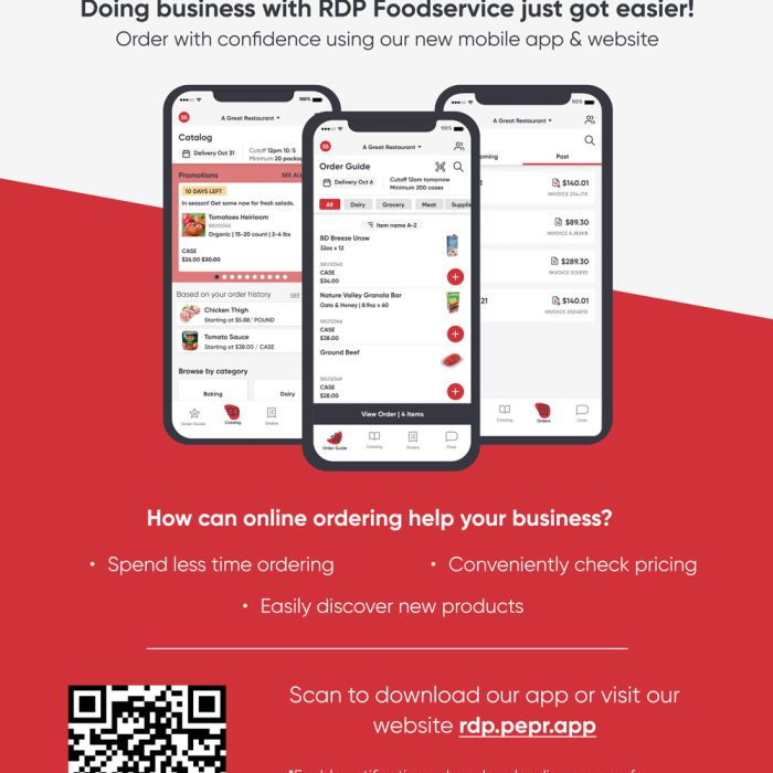 RDP Foodservice Launches New Digital Ordering Platform Powered by Pepper
